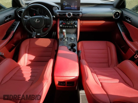 2022 Lexus IS 350 F Sport with VIN JTHGZ1E21N5026894, listed as a Copart auction lot 47077385 with 26,499 mi miles and Salvage title. Bid and sale history available at DreamBid. Image 8.