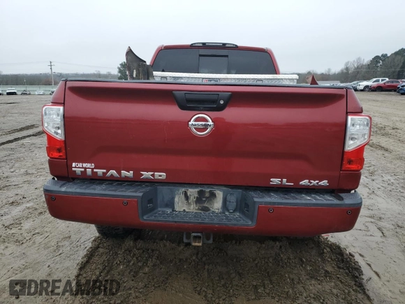 2017 Nissan Titan XD PRO-4X with VIN 1N6BA1F46HN568951, listed as a Copart auction lot 86619384 with 132,838 mi miles and Salvage Title. Bid and sale history available at carsss.com. Image 6.