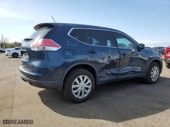2016 Nissan Rogue SV with VIN KNMAT2MV9GP723361, listed as a Copart auction lot 50865835 with 27,515 mi miles and Salvage Title. Bid and sale history available at carsss.com. Image 3.