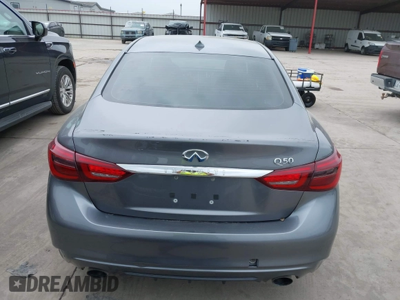 2018 Infiniti Q50 3.0t LUXE with VIN JN1EV7AP1JM362833, listed as a IAAI auction lot 41934415 with 91,970 mi miles. Bid and sale history available at carsss.com. Image 16.