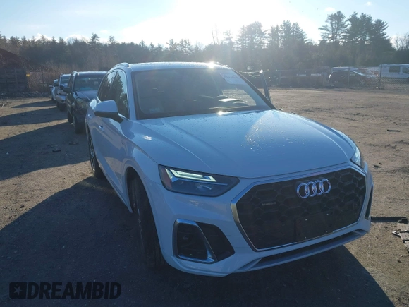 2024 Audi Q5 S line Premium z VIN WA1GAAFY5R2097223, wystawiony jako IAAI lot #41035850 z przebiegiem 1 234 mil mil oraz . Historia ofert i sprzedaży dostępna na DreamBid. Obrazek 1.