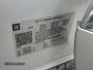 2018 GMC Acadia Denali with VIN 1GKKNPLSXJZ218867, listed as a Copart auction lot 58247895 with 93,230 mi miles and Salvage title. Bid and sale history available at DreamBid. Image 13.