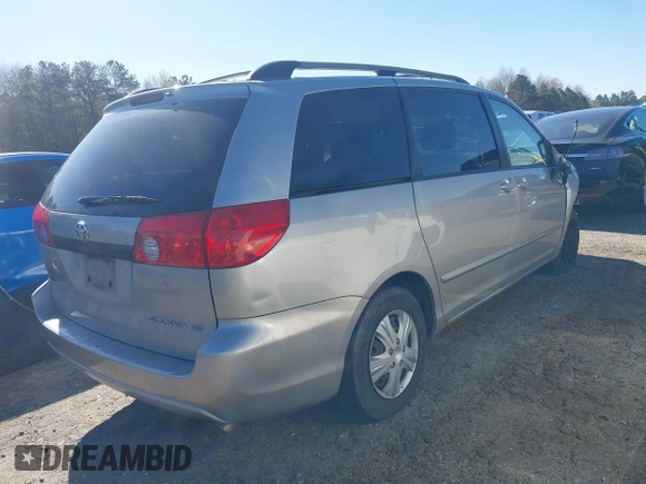 2007 Toyota Sienna CE with VIN 5TDZK23CX7S041018, listed as a IAAI auction lot 41838454 with 249,644 mi miles. Bid and sale history available at carsss.com. Image 4.