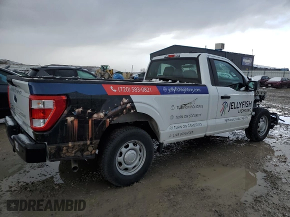 2023 Ford F-150 XL with VIN 1FTMF1CBXPKD85858, listed as a Copart auction lot 49248355 with 26,742 mi miles and Salvage Title. Bid and sale history available at carsss.com. Image 3.