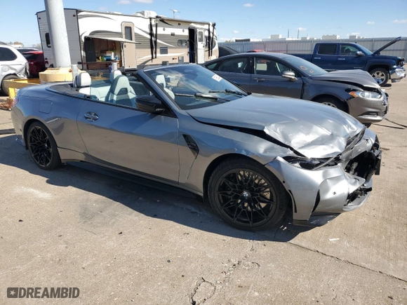 2024 BMW M4 Competition xDrive with VIN WBS33BA01RCP06011, listed as a Copart auction lot 75655344 with 0 mi miles and Salvage Title. Bid and sale history available at carsss.com. Image 4.