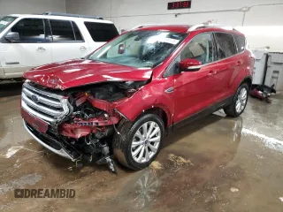 2017 Ford Escape Titanium with VIN 1FMCU0JD0HUE13538, listed as a Copart auction lot 49396125 with 36,733 mi miles and Salvage Title. Bid and sale history available at carsss.com. Image 1.