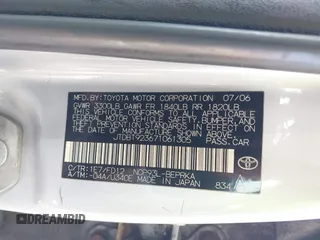 2007 Toyota Yaris with VIN JTDBT923671061305, listed as a IAAI auction lot 41974027 with 261,995 mi miles and . Bid and sale history available at DreamBid. Image 9.
