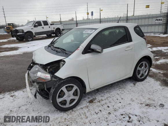 2014 Scion iQ with VIN JTNJJXB09EJ030330, listed as a Copart auction lot 45241105 with 46,879 mi miles and Salvage title. Bid and sale history available at DreamBid. Image 1.