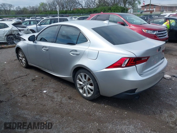 2015 Lexus IS 250 with VIN JTHBF1D24F5073780, listed as a IAAI auction lot 41953157 with 104,239 mi miles. Bid and sale history available at carsss.com. Image 3.