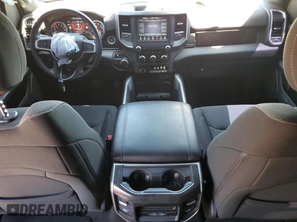 2021 Ram 1500 Lone Star with VIN 1C6RREFT2MN590066, listed as a Copart auction lot 56341115 with 9,366 mi miles and Salvage title. Bid and sale history available at DreamBid. Image 8.