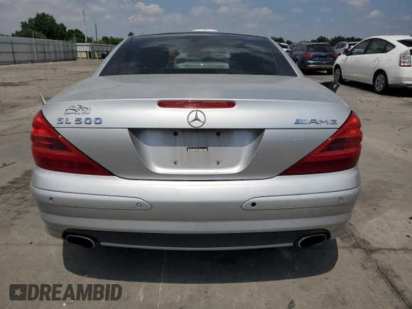 2003 Mercedes-Benz SL 500 with VIN WDBSK75F83F032154, listed as a Copart auction lot 63123435 with 123,359 mi miles and Clean title. Bid and sale history available at DreamBid. Image 6.