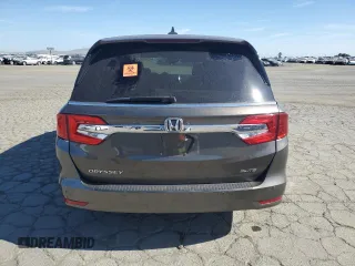 2020 Honda Odyssey Elite with VIN 5FNRL6H96LB037046, listed as a Copart auction lot 56552475 with 51,363 mi miles and Salvage title. Bid and sale history available at DreamBid. Image 6.