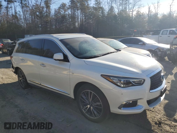 2019 Infiniti QX60 Luxe z VIN 5N1DL0MM4KC521421, wystawiony jako Copart lot #46708395 z przebiegiem 96 318 mil mil oraz Szkoda całkowita • Salvage title. Historia ofert i sprzedaży dostępna na DreamBid. Obrazek 4.