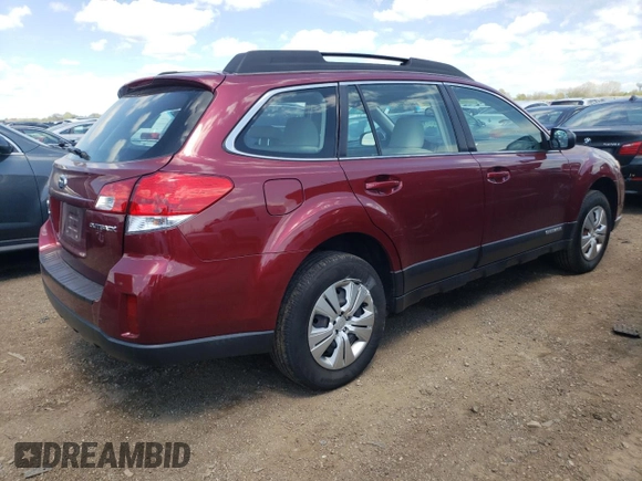 2011 Subaru Outback 2.5i z VIN 4S4BRCAC4B3434489, wystawiony jako Copart lot #55626995 z przebiegiem 69 308 mil mil oraz Szkody całkowita. Historia ofert i sprzedaży dostępna na DreamBid. Obrazek 3.