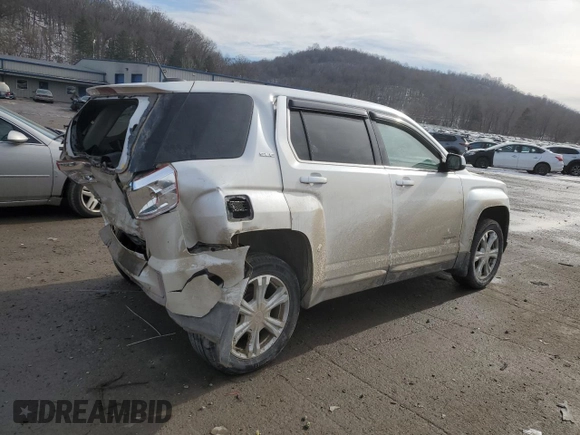 2017 GMC Terrain SLE with VIN 2GKFLSEKXH6178349, listed as a Copart auction lot 45025525 with 104,017 mi miles and Salvage Title. Bid and sale history available at DreamBid. Image 3.