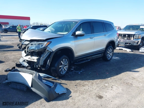 2019 Honda Pilot EX-L with VIN 5FNYF5H5XKB000719, listed as a IAAI auction lot 41491901 with 1 mi miles. Bid and sale history available at carsss.com. Image 19.