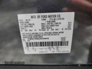 2018 Ford Explorer XLT z VIN 1FM5K7D88JGC64032, wystawiony jako Copart lot #58761555 z przebiegiem 92 190 mil mil oraz Nie do naprawy • Non repairable. Historia ofert i sprzedaży dostępna na DreamBid. Obrazek 13.