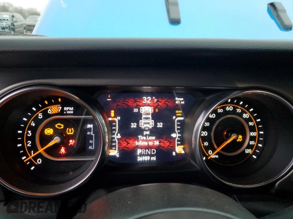 2023 Jeep Wrangler Sport S with VIN 1C4HJXDG9PW543144, listed as a Copart auction lot 43745495 with 36,989 mi miles and Salvage Title. Bid and sale history available at DreamBid. Image 9.