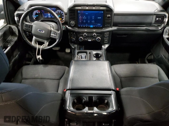 2021 Ford F-150 XL with VIN 1FTFW1E55MFA52455, listed as a Copart auction lot 57447905 with 93,373 mi miles and Salvage title. Bid and sale history available at DreamBid. Image 8.
