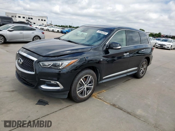 2019 Infiniti QX60 Pure with VIN 5N1DL0MM5KC521508, listed as a Copart auction lot 62563265 with 136,331 mi miles and Clean title. Bid and sale history available at DreamBid. Image 1.