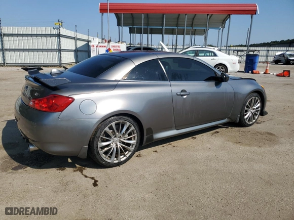 2013 Infiniti G37 Convertible with VIN JN1CV6FE2DM771999, listed as a Copart auction lot 75723594 with 99,183 mi miles and Salvage Title. Bid and sale history available at carsss.com. Image 3.