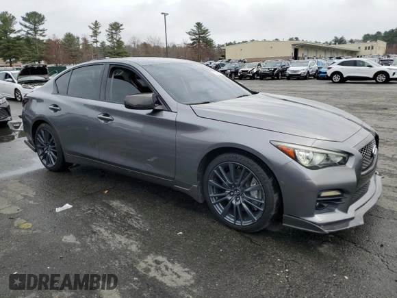 2015 Infiniti Q50 with VIN JN1BV7AR5FM421247, listed as a Copart auction lot 53266115 with 63,820 mi miles and Salvage Title. Bid and sale history available at carsss.com. Image 4.