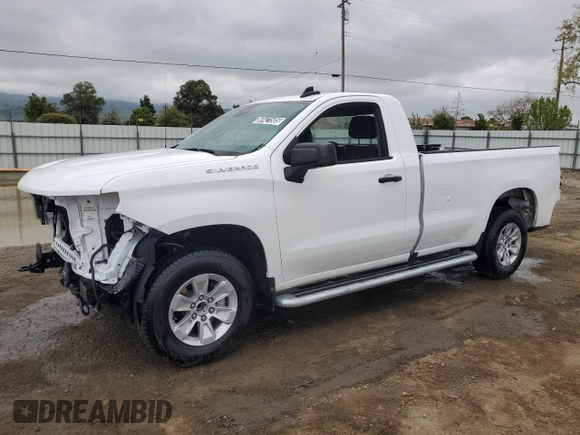 2024 Chevrolet Silverado 1500 Work Truck with VIN 3GCNAAED3RG341129, listed as a Copart auction lot 50421585 with 6,627 mi miles and Clean Title. Bid and sale history available at carsss.com. Image 1.