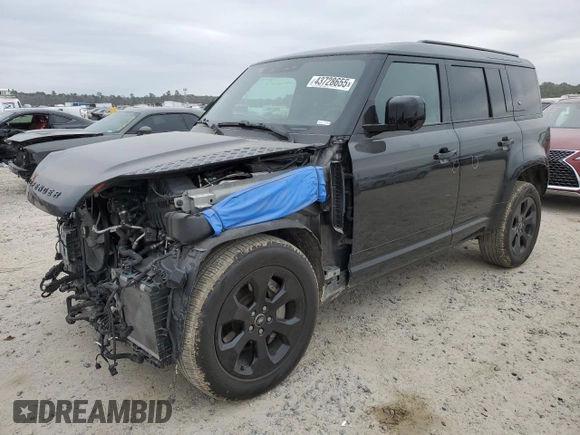 2023 Land Rover Defender X-Dynamic SE with VIN SALE2EEU9P2231950, listed as a Copart auction lot 43728655 with 36,053 mi miles and Salvage Title. Bid and sale history available at DreamBid. Image 1.