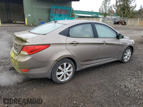 2012 Hyundai Accent GLS with VIN KMHCU4AE9CU169476, listed as a Copart auction lot 48805265 with 170,008 mi miles and Clean Title. Bid and sale history available at carsss.com. Image 3.