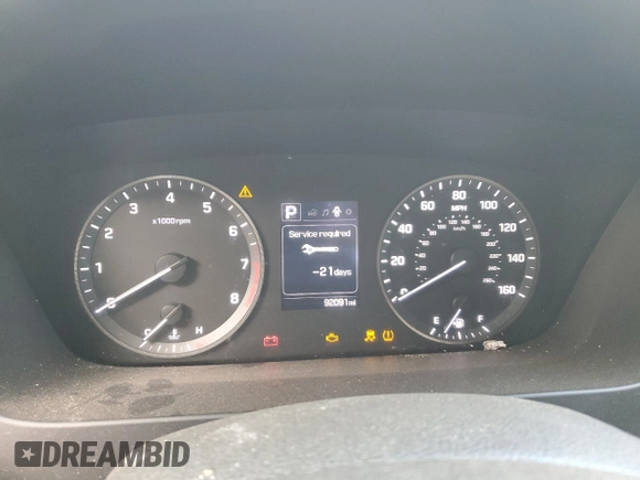 2017 Hyundai Sonata SE with VIN 5NPE24AFXHH544532, listed as a Copart auction lot 87716015 with 92,091 mi miles and Salvage Title. Bid and sale history available at DreamBid. Image 9.