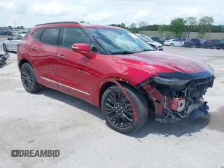 2019 Chevrolet Blazer Premier with VIN 3GNKBKRS0KS573390, listed as a IAAI auction lot 42554357 with 65,773 mi miles and . Bid and sale history available at DreamBid. Image 1.