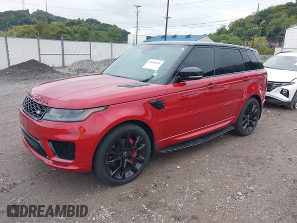2021 Land Rover Range Rover Sport HST with VIN SALWS2RU5MA762867, listed as a IAAI auction lot 40490500 with 22,922 mi miles. Bid and sale history available at carsss.com. Image 17.