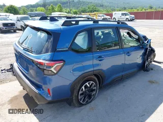 2025 Subaru Forester with VIN JF2SLDAC7SH407416, listed as a IAAI auction lot 42566823 with 13,165 mi miles and . Bid and sale history available at DreamBid. Image 4.
