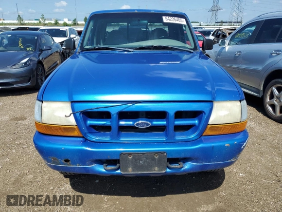 2000 Ford Ranger XL with VIN 1FTZR15V7YPB89028, listed as a Copart auction lot 64226465 with 154,785 mi miles and Clean title. Bid and sale history available at DreamBid. Image 5.