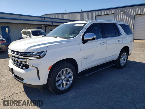 2023 Chevrolet Tahoe Premier with VIN 1GNSCSKD8PR371447, listed as a Copart auction lot 75280014 with 50,396 mi miles and Clean title. Bid and sale history available at DreamBid. Image 1.