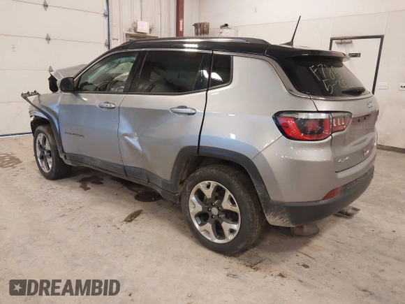 2019 Jeep Compass Limited with VIN 3C4NJDCB0KT656468, listed as a IAAI auction lot 42221300 with 105,115 mi miles and . Bid and sale history available at DreamBid. Image 3.