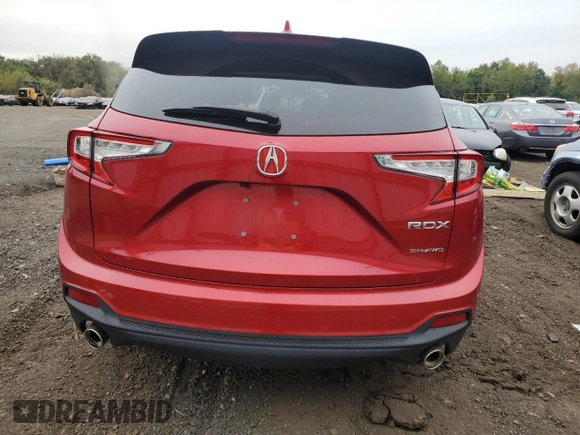 2020 Acura RDX w/Technology Pkg with VIN 5J8TC2H55LL008566, listed as a Copart auction lot 71938734 with 60,735 mi miles and Salvage Title. Bid and sale history available at carsss.com. Image 6.