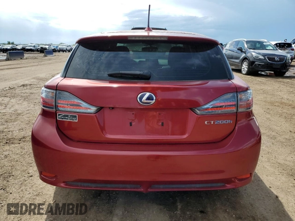 2012 Lexus CT 200h with VIN JTHKD5BH5C2119652, listed as a Copart auction lot 59312055 with 65,965 mi miles and Clean title. Bid and sale history available at DreamBid. Image 6.