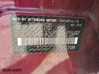 2024 Mitsubishi Mirage ES with VIN ML32AUHJ5RH012589, listed as a Copart auction lot 53652925 with 16,253 mi miles and Clean Title. Bid and sale history available at carsss.com. Image 12.
