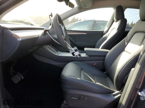 2024 Tesla Model Y Long Range with VIN 7SAYGDEE4RA281227, listed as a Copart auction lot 48356305 with 16,839 mi miles and Salvage Title. Bid and sale history available at DreamBid. Image 7.