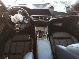 2021 BMW 3 Series M340i xDrive with VIN 3MW5U9J09M8C01983, listed as a Copart auction lot 50591655 with 0 mi miles and Salvage Title. Bid and sale history available at carsss.com. Image 8.