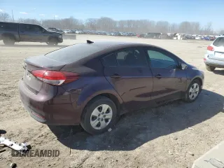 2017 Kia Forte LX with VIN 3KPFK4A70HE160177, listed as a Copart auction lot 48295945 with 133,496 mi miles and Salvage Title. Bid and sale history available at carsss.com. Image 3.
