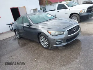 2014 Infiniti Q50 Sport with VIN JN1BV7AR5EM700230, listed as a IAAI auction lot 42445133 with 195,055 mi miles and . Bid and sale history available at DreamBid. Image 1.