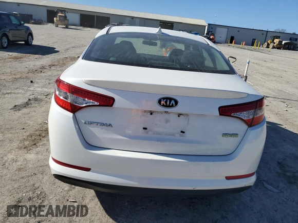 2013 Kia Optima Hybrid LX with VIN KNAGM4ADXD5061681, listed as a Copart auction lot 46440794 with 186,886 mi miles and Clean Title. Bid and sale history available at carsss.com. Image 6.