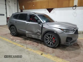 2023 Acura MDX Type S w/Advance Package with VIN 5J8YD8H8XPL004017, listed as a Copart auction lot 45184035 with 0 mi miles and Salvage Title. Bid and sale history available at carsss.com. Image 4.