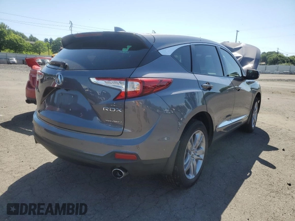 2021 Acura RDX Advance with VIN 5J8TC2H78ML004031, listed as a Copart auction lot 58540435 with 26,859 mi miles and Salvage title. Bid and sale history available at DreamBid. Image 3.