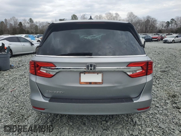 2019 Honda Odyssey EX-L with VIN 5FNRL6H72KB036411, listed as a Copart auction lot 43277355 with 76,244 mi miles and Salvage Title. Bid and sale history available at DreamBid. Image 6.
