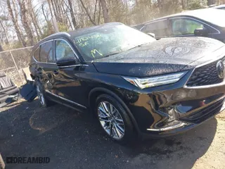 2023 Acura MDX w/Advance Package with VIN 5J8YE1H84PL014255, listed as a IAAI auction lot 41824386 with 17,158 mi miles. Bid and sale history available at carsss.com. Image 1.