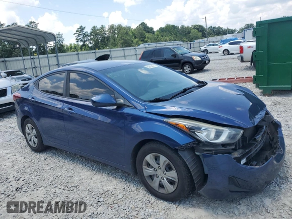 2016 Hyundai Elantra SE with VIN 5NPDH4AE1GH748247, listed as a Copart auction lot 62893425 with 90,898 mi miles and Salvage title. Bid and sale history available at DreamBid. Image 4.