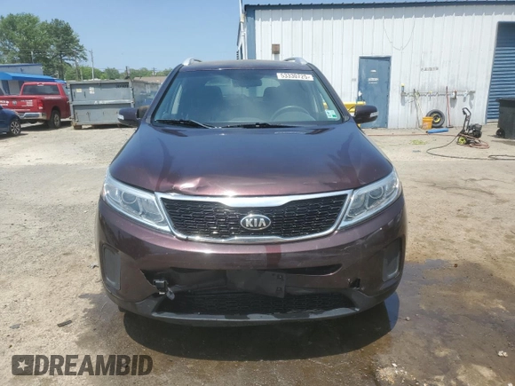 2015 Kia Sorento LX with VIN 5XYKTDA72FG650390, listed as a Copart auction lot 53330725 with 124,943 mi miles and Salvage Title. Bid and sale history available at carsss.com. Image 5.